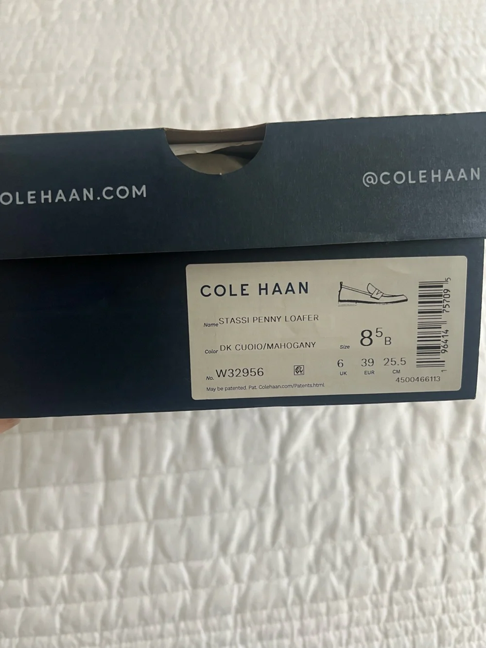 Cole Haan Stassi Mahogany Brown Leather Penny Loafers